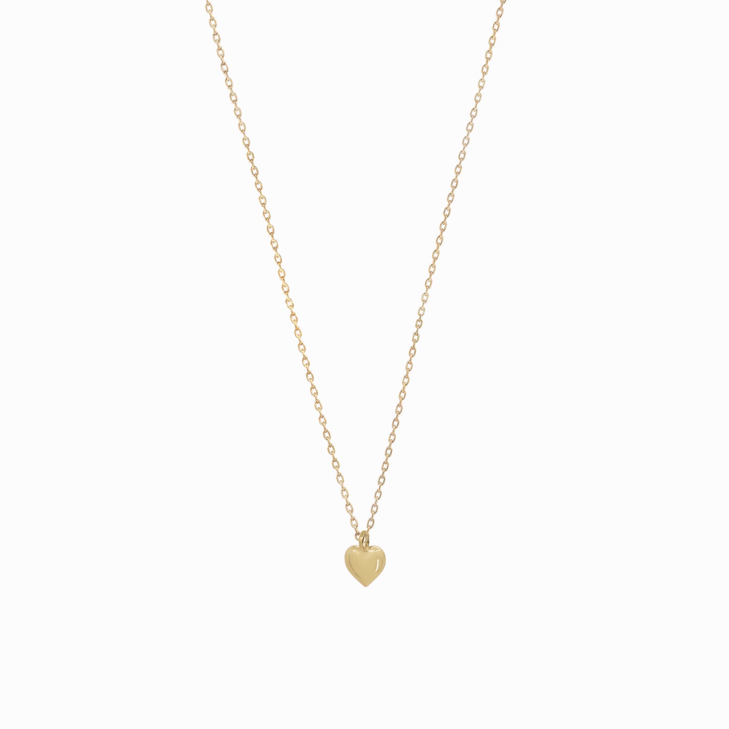 Full Heart Diamond Solid Gold Necklace