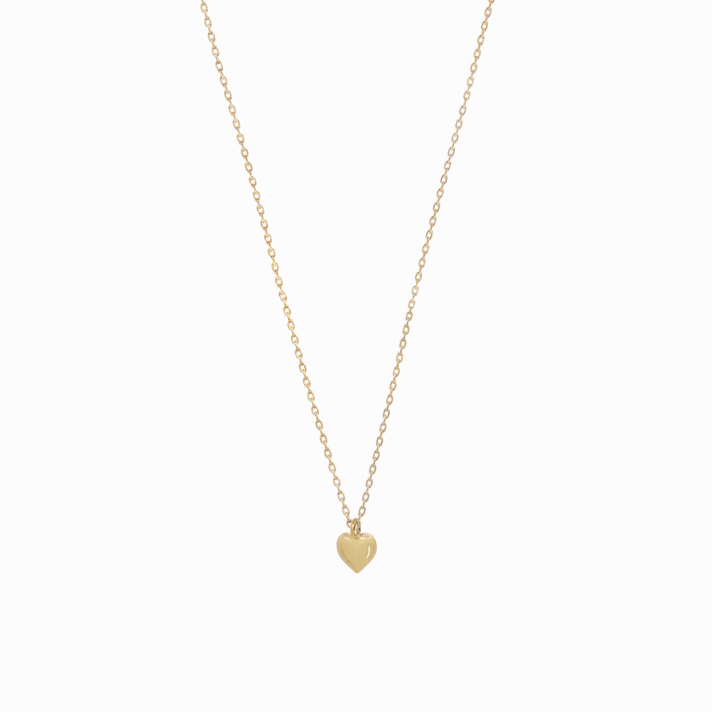 Full Heart Diamond Solid Gold Necklace