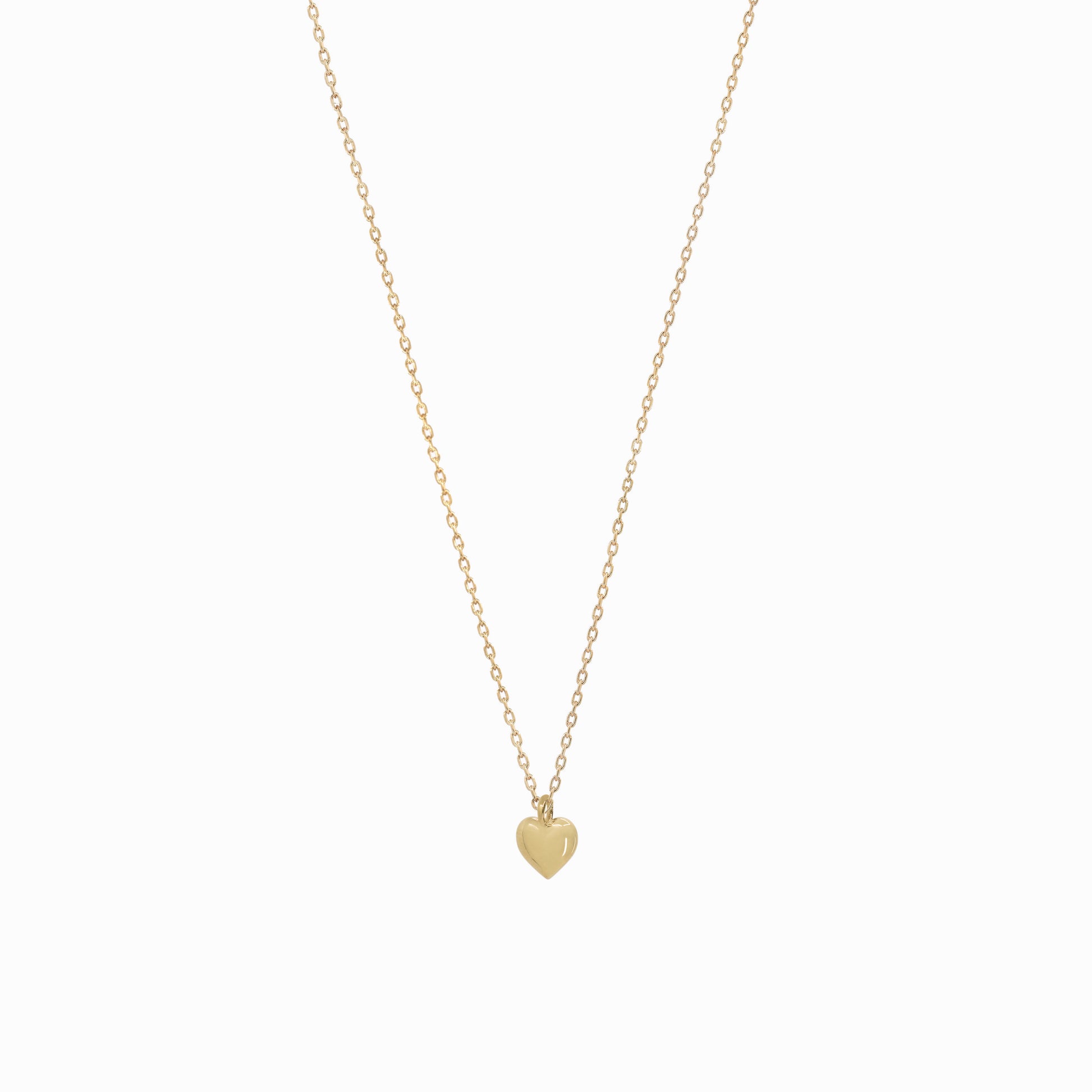 Full Heart Diamond Solid Gold Necklace