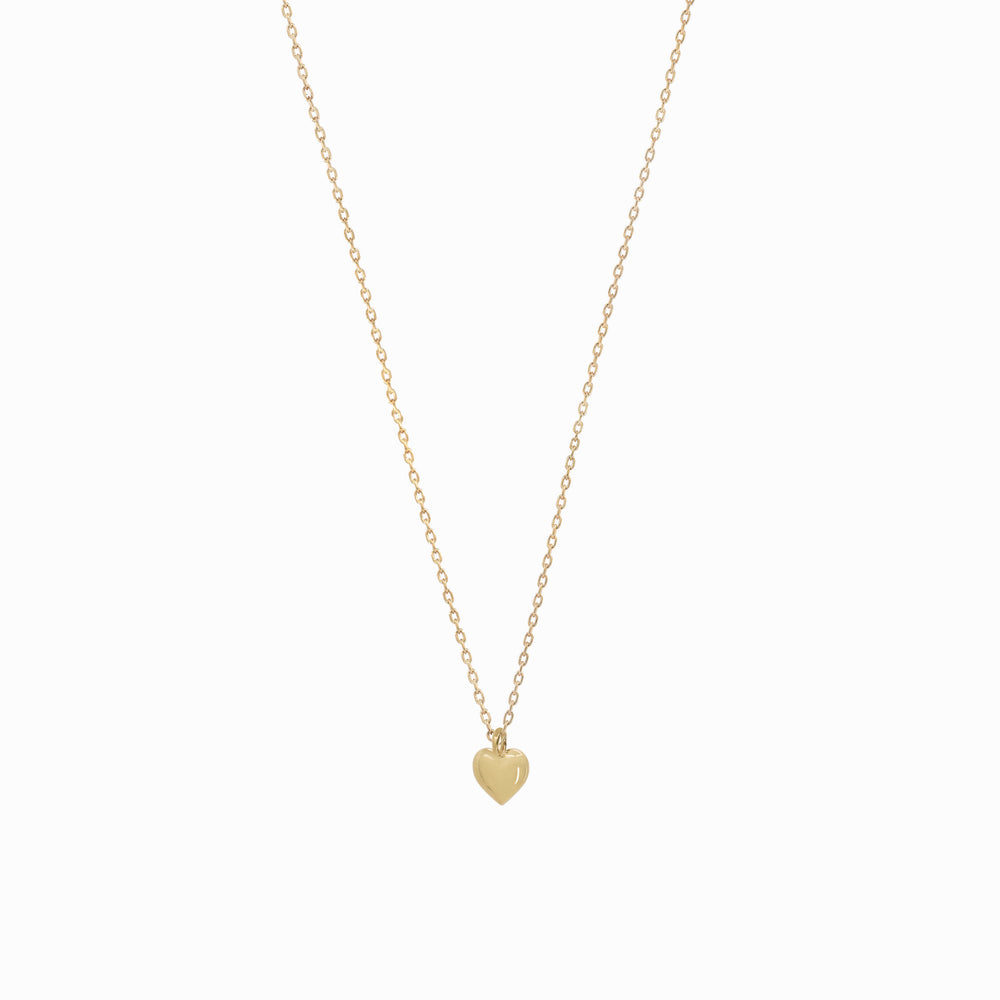 Full Heart Diamond Solid Gold Necklace