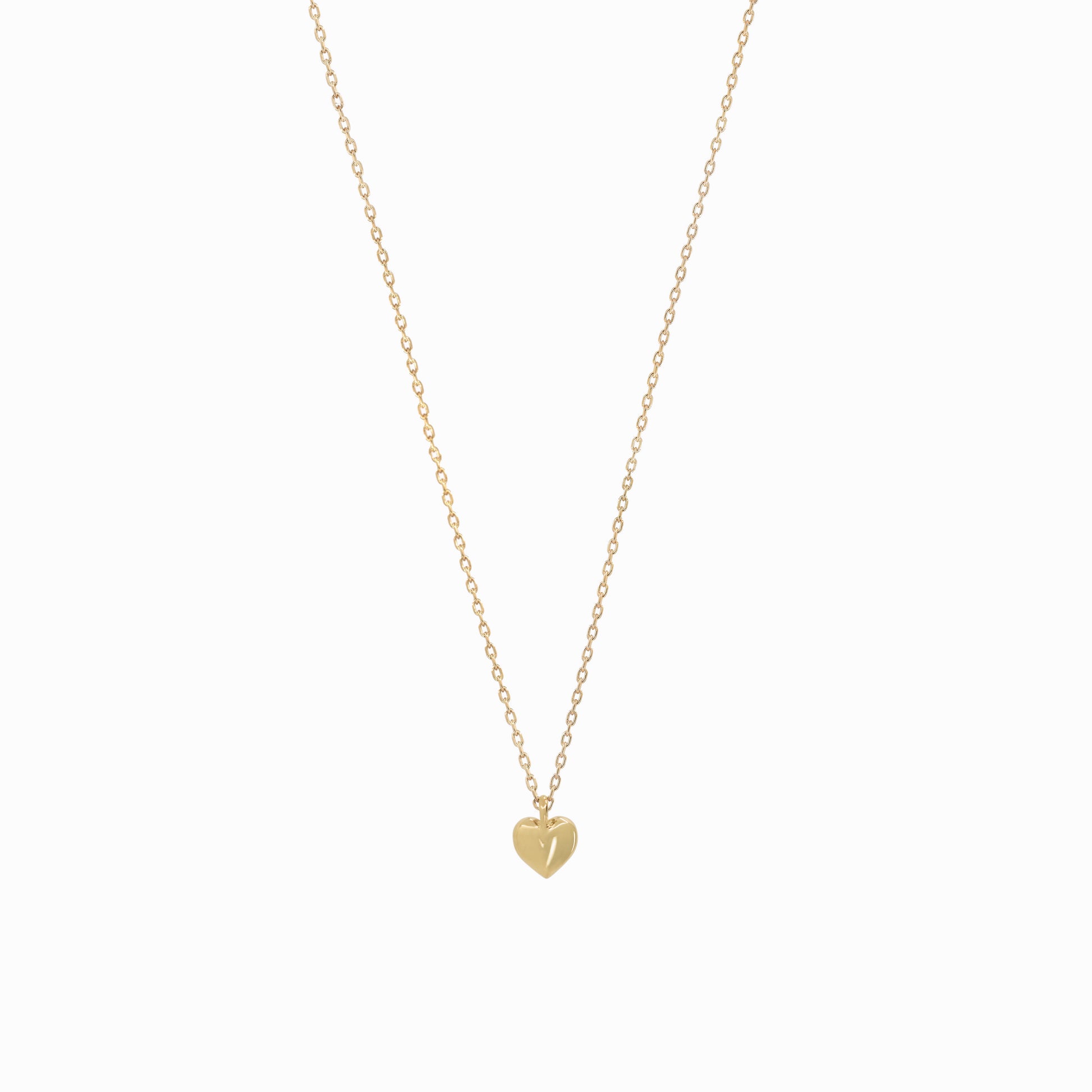 Full Heart Diamond Solid Gold Necklace