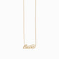Personalized Custom Script Word Gold Necklace BEATRIZA
