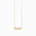 Personalized Custom Script Word Gold Necklace BEATRIZA