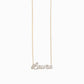 Pavé Natural Diamond Custom Script Name Necklace Personalized 14K Solid Gold