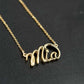 Personalized Custom Script Word Gold Necklace