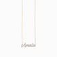 Pavé Natural Diamond Custom Script Name Necklace Personalized 14K Solid Gold