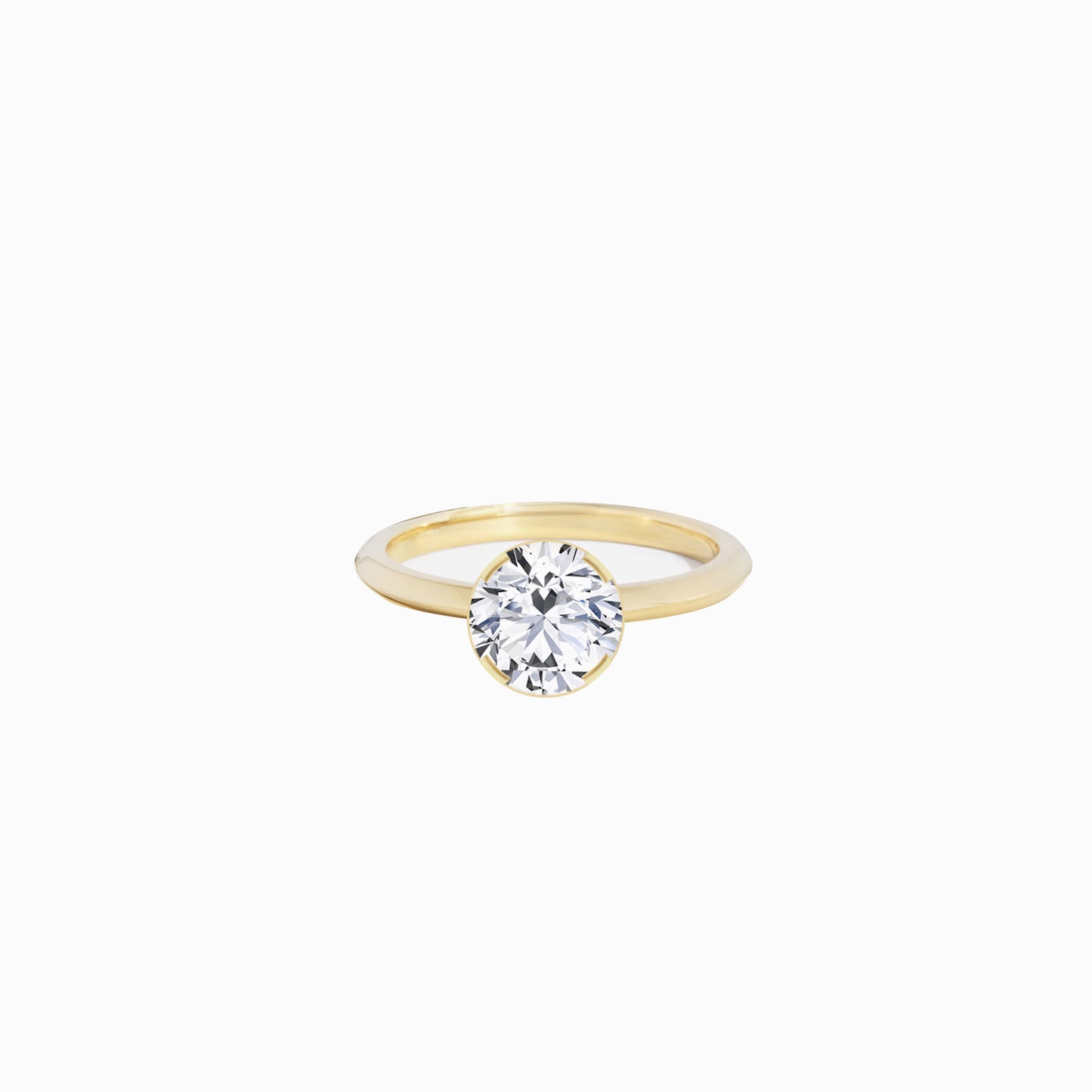 Moissanite Round Diamond Pure Ring