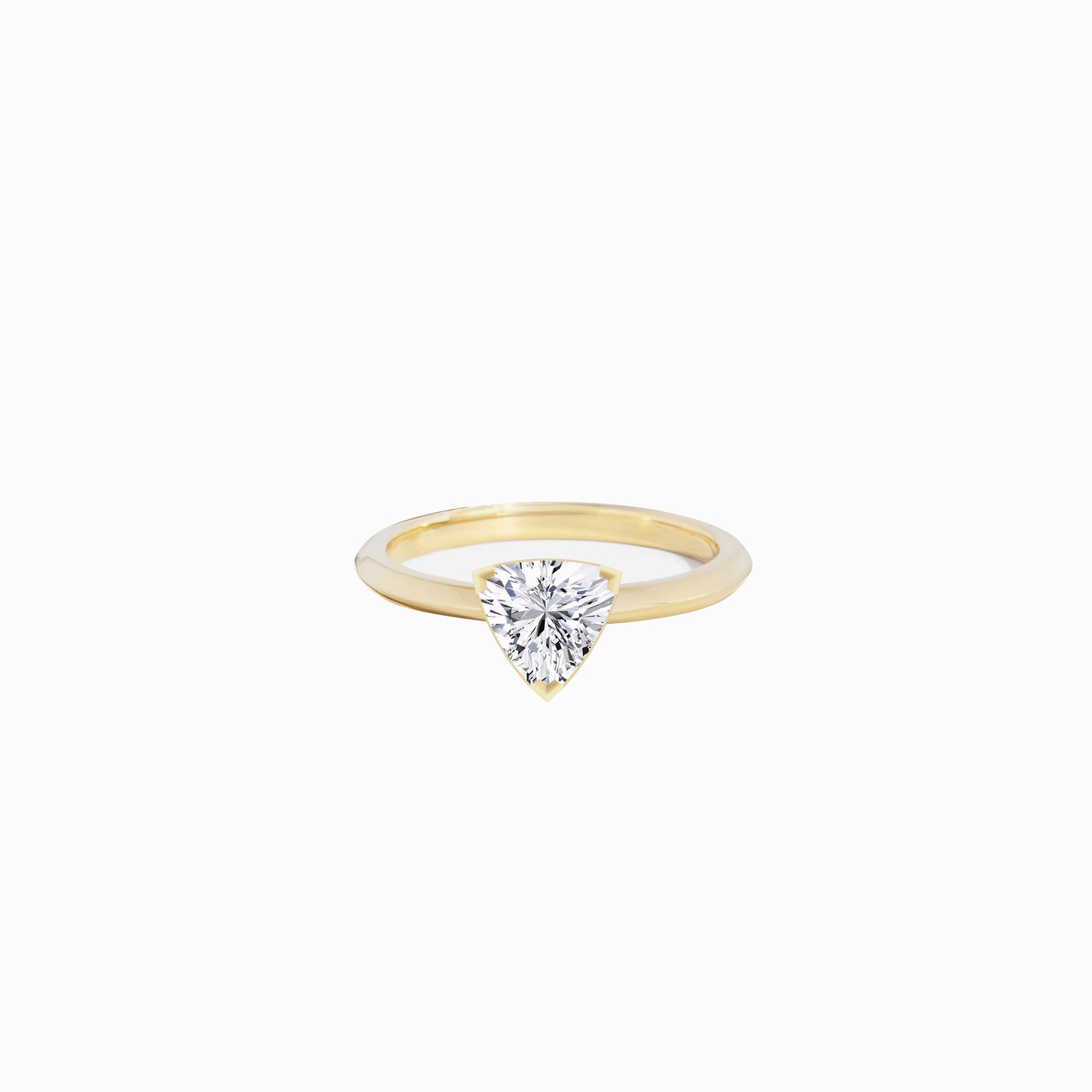 Trillion Natural Diamonds Pure Ring