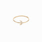 Crescent Moon Line Pavé Lab Diamond Ring Sterling Silver