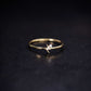 Lightning Bolt One Diamond Solid Gold Ring