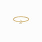 Lightning Bolt One Diamond Solid Gold Ring