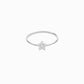 Flower Line Pavé Lab Diamond Ring Sterling Silver