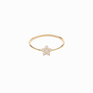 
          
          Load image into Gallery viewer, Flower Line Diamond Gold Ring
          
          