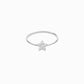 Flower Line Pavé Lab Diamond Ring Sterling Silver