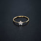 Flower Line Pavé Lab Diamond Ring 14K Gold