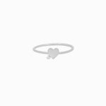 Heart One Pavé Lab Diamond Ring Sterling Silver