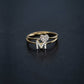 Heart Line Pavé Diamond Ring Sterling Silver
