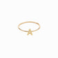 A Initial Letter Line Ring 14K Gold