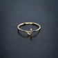 J Initial Letter Line Gold Ring