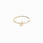 J Initial Letter Line Ring 14K Solid Gold