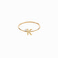 K Line Initial Letter One Pavé Diamond Ring 14K Gold