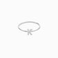 K Line Initial Letter Lab Diamond Ring Sterling Silver