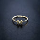 M Initial Letter Line 14k Gold Ring