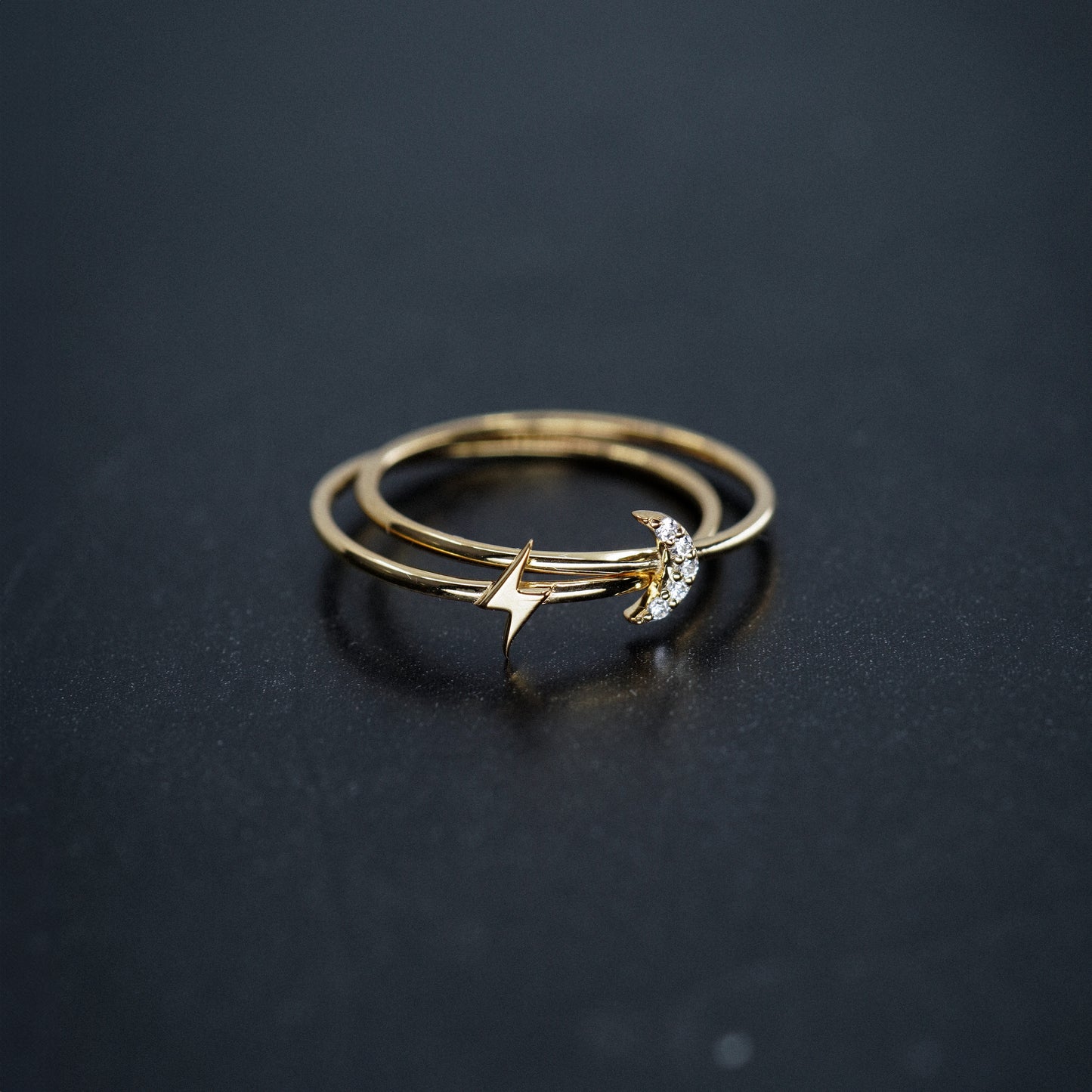 Lightning Bolt Line Ring Sterling Silver
