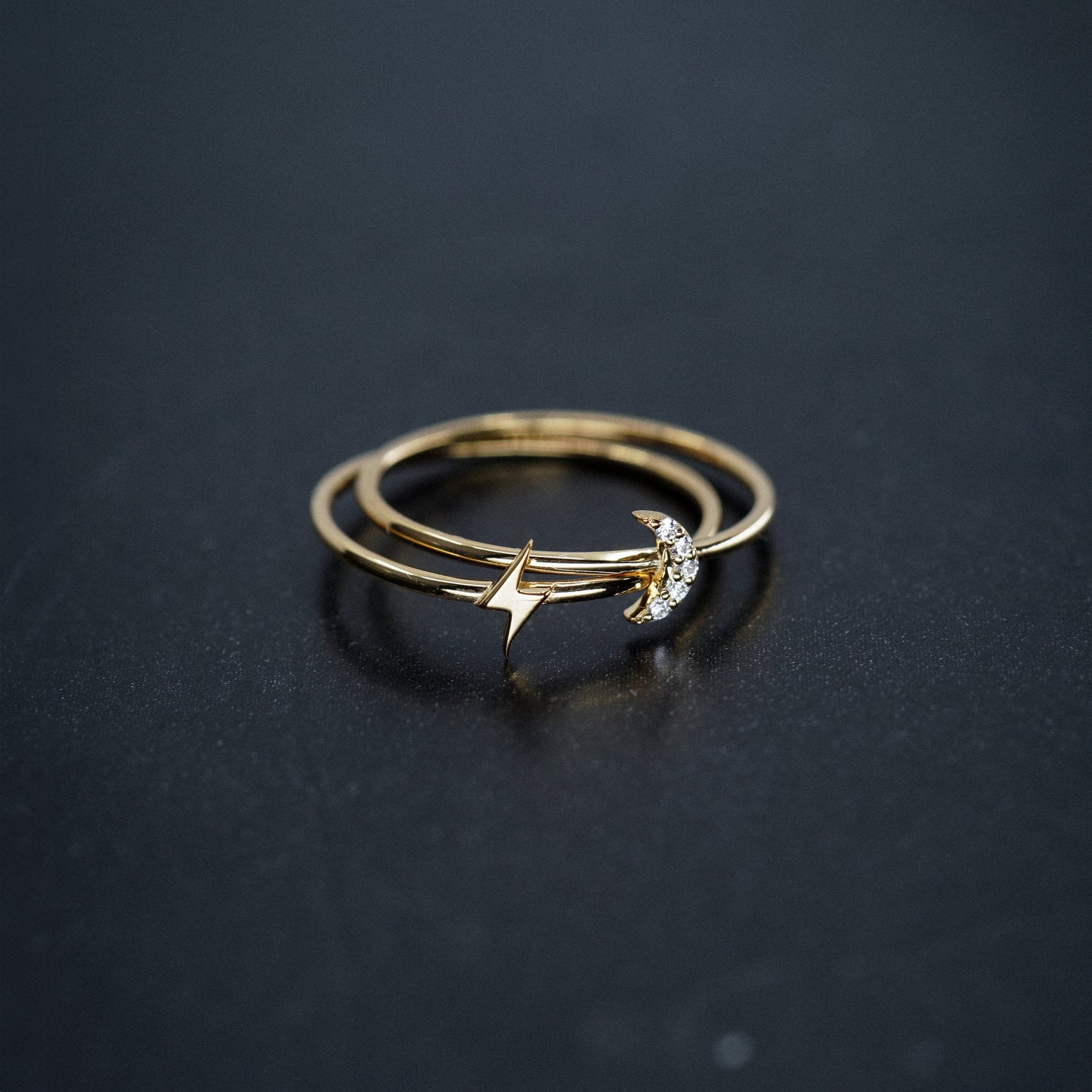 Lightning Bolt Line Ring Sterling Silver