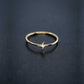 Lightning Bolt Line Ring Sterling Silver