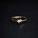 Star One Diamond Solid Gold Ring