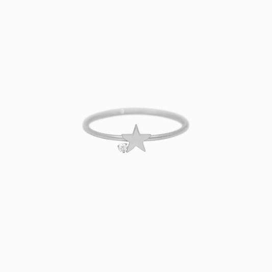 Star One Pavé Lab Diamond Ring Sterling Silver