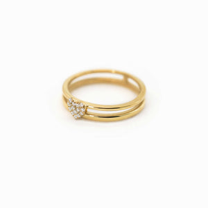 
          
          Load image into Gallery viewer, Heart Diamond Gold Ring
          
          