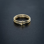 J Initial Letter Gold Ring