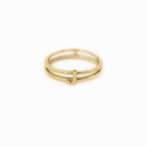 
          
          Load image into Gallery viewer, J Initial Letter Ring 14K Gold
          
          