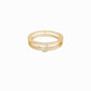 J Initial Letter Pavé Lab Diamond Ring 14K Gold
