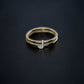 J Initial Letter Pavé Lab Diamond Ring 14K Gold