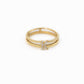 K Initial Letter Pavé Lab Diamond Ring 14K Gold