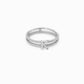 K Initial Letter Diamond Ring Sterling Silver