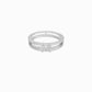 M Initial Letter Diamond Ring Sterling Silver