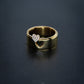 Heart Cut Out Solid Gold Ring