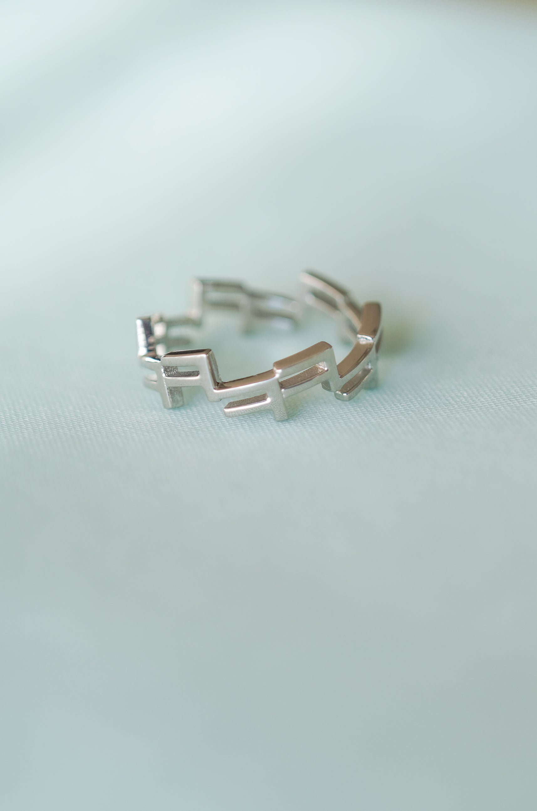 Korean Letter Laugh ㅋㅋㅋㅋ Ring 14K Solid Gold