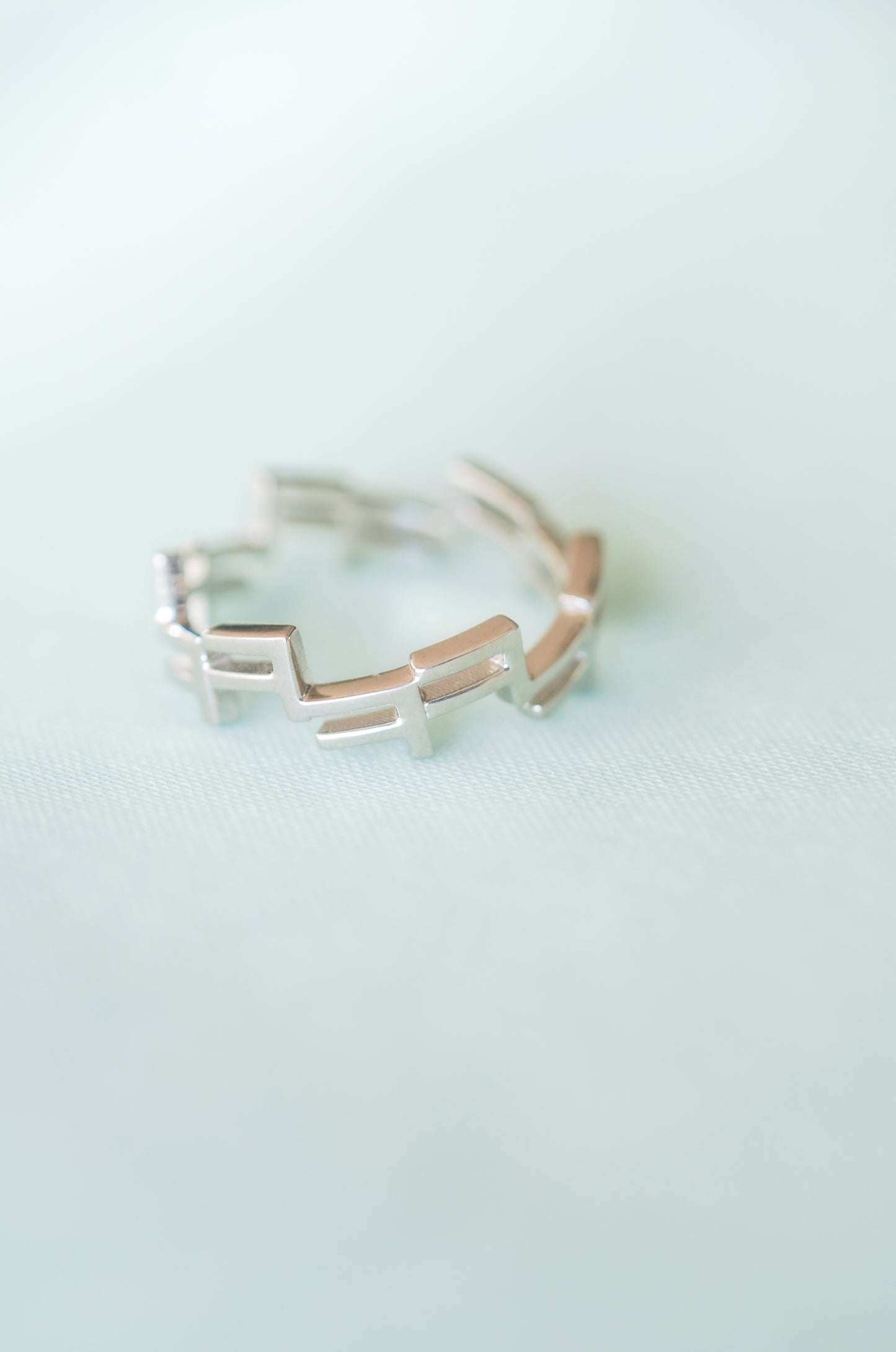 Korean Letter Laugh ㅋㅋㅋㅋ Ring 14K Solid Gold