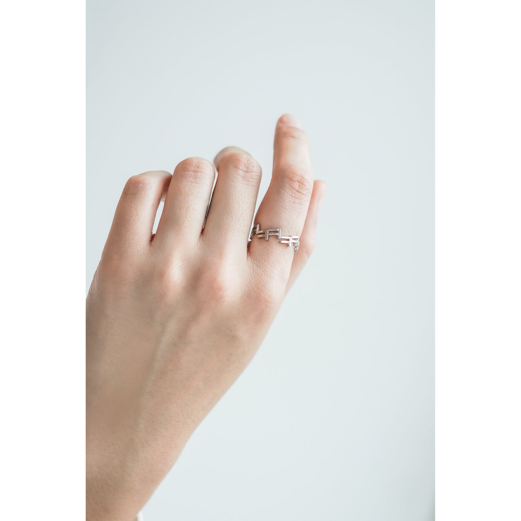 Korean Letter Laugh ㅋㅋㅋㅋ Ring 14K Solid Gold