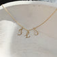 Script Initial Letter 14K Solid Gold Necklace