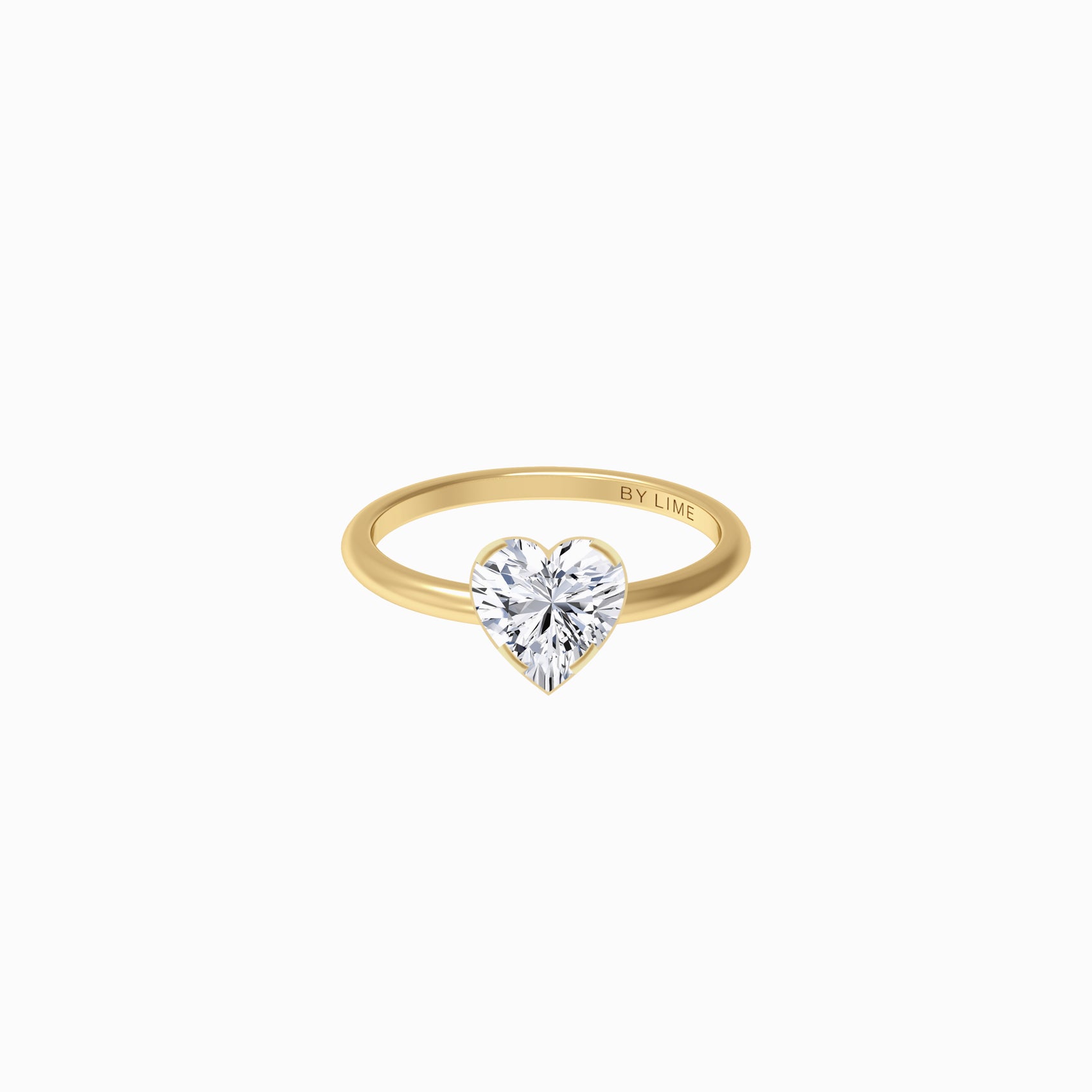 Heart Lab Created Diamond Wish Ring Gold