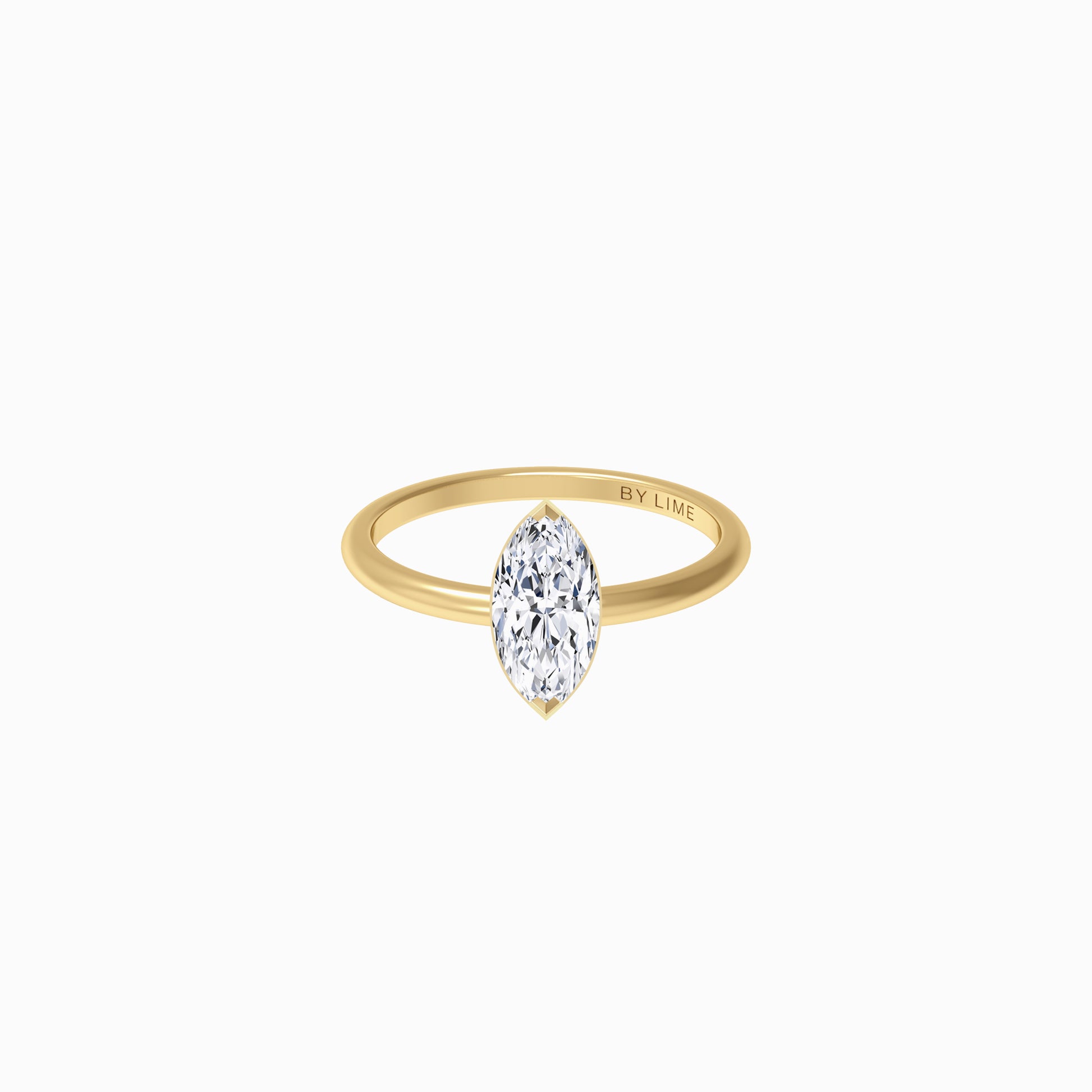 Marquise Lab Diamond Wish Diamond Ring Gold