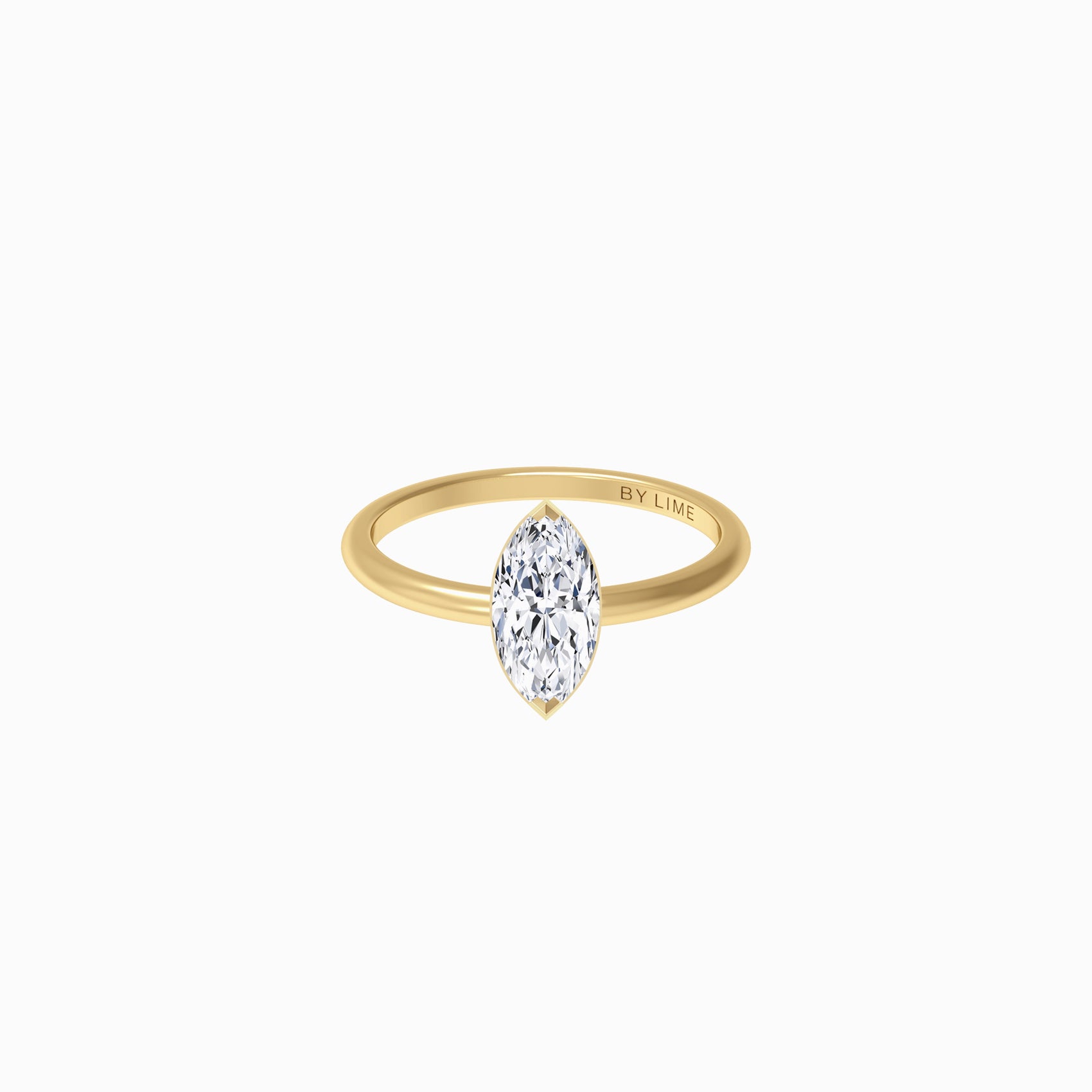 Moissanite Marquise Wish Diamond Ring Gold