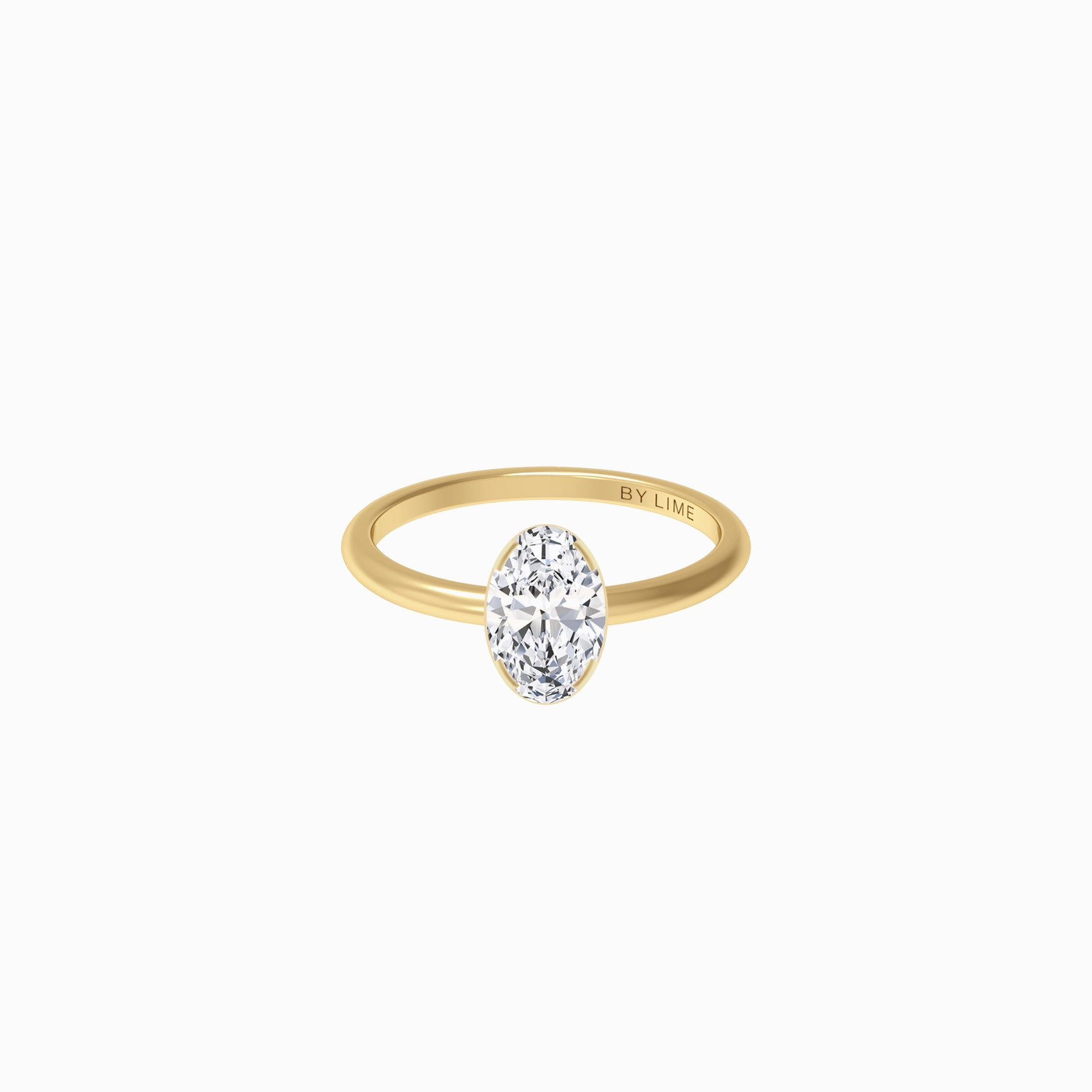 Moissanite Oval Diamond Wish Ring Gold