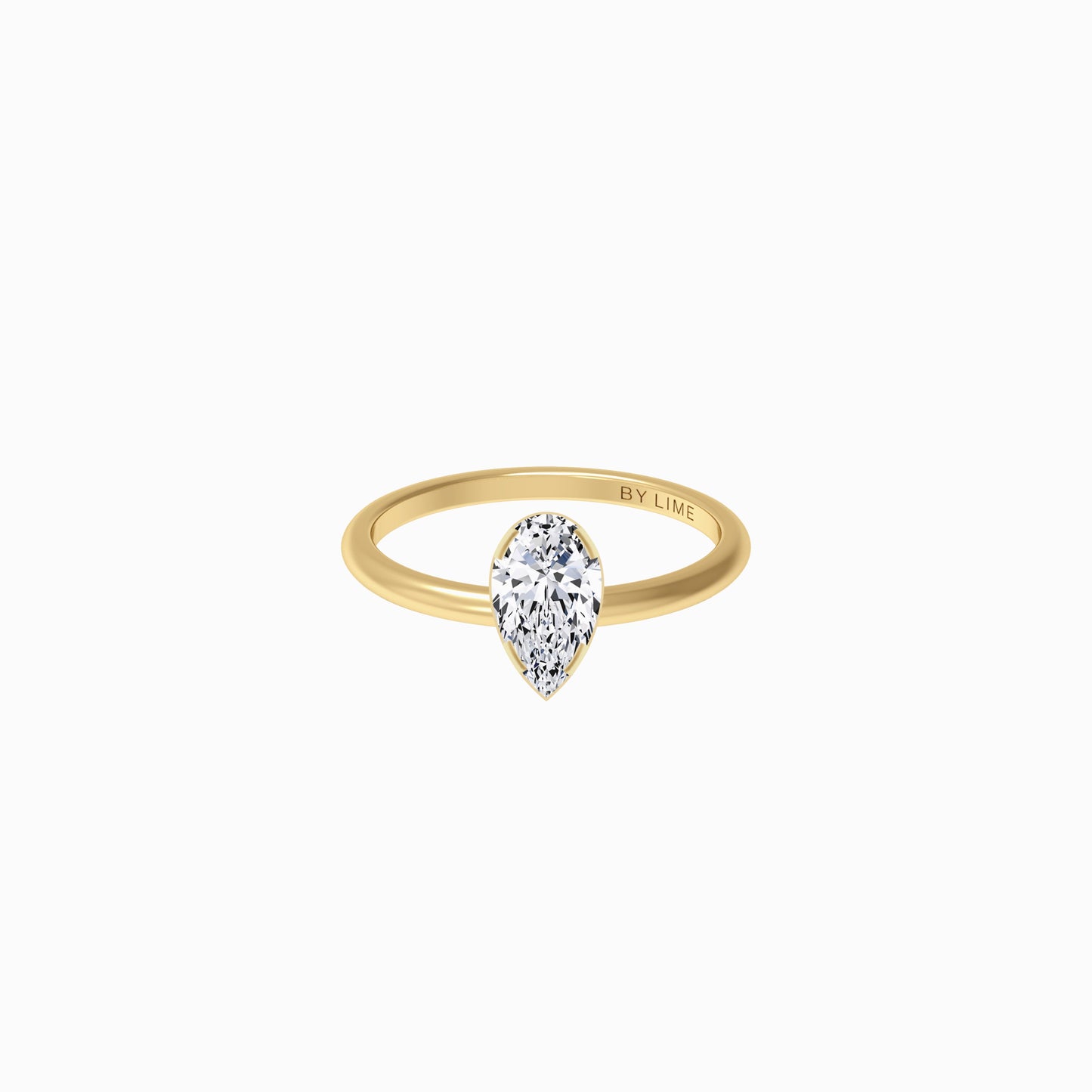 Moissanite Diamond Pear Wish Ring In Stock